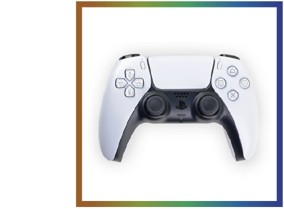PlayStation 5 DualSense controller on a white background.