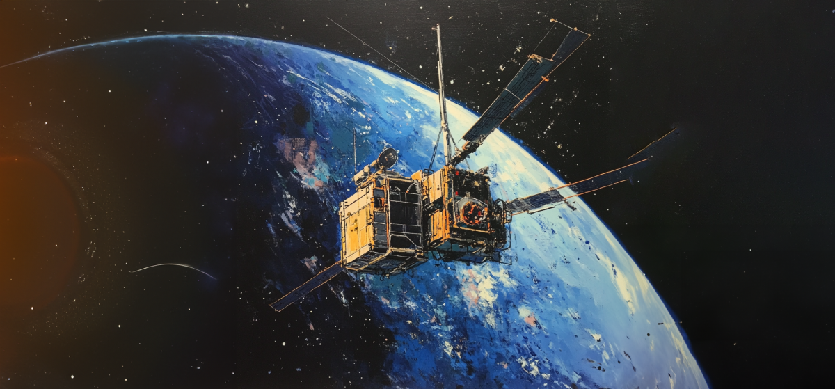 AI-generated image of a navigation satellite