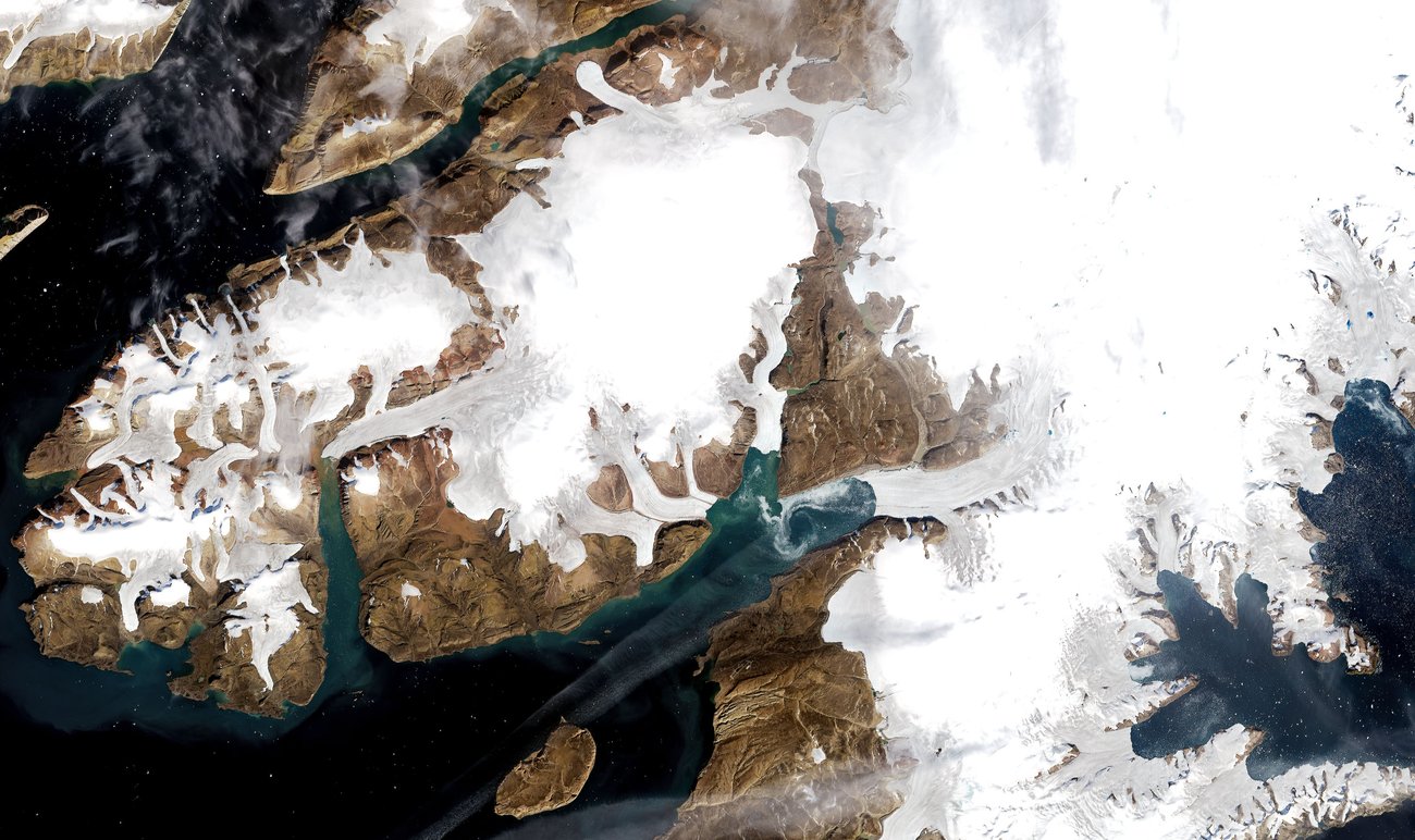 Receding ice in Greenland