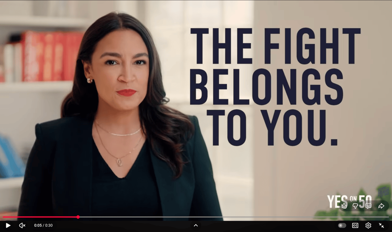 still from Yes on 50 ad