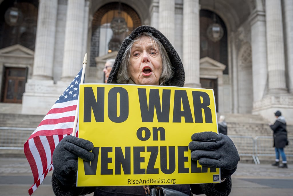 Venezuela war protester
