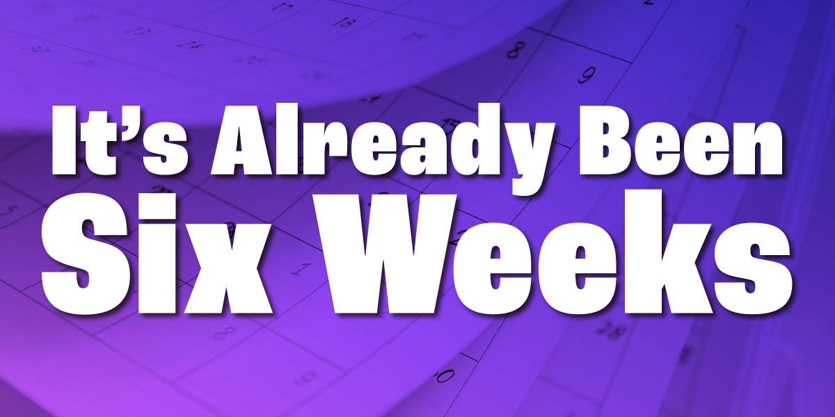 It’s Already Been Six Weeks