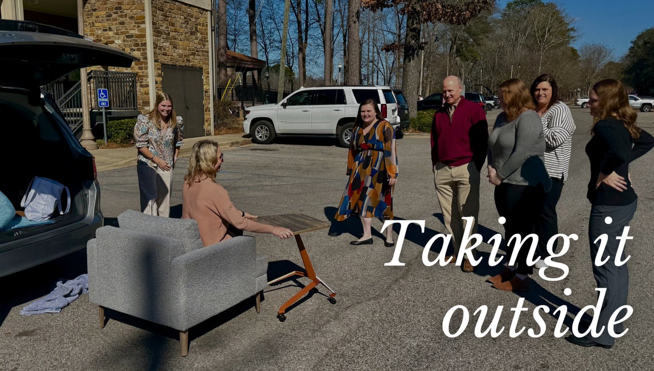 TAKING IT OUTSIDE.