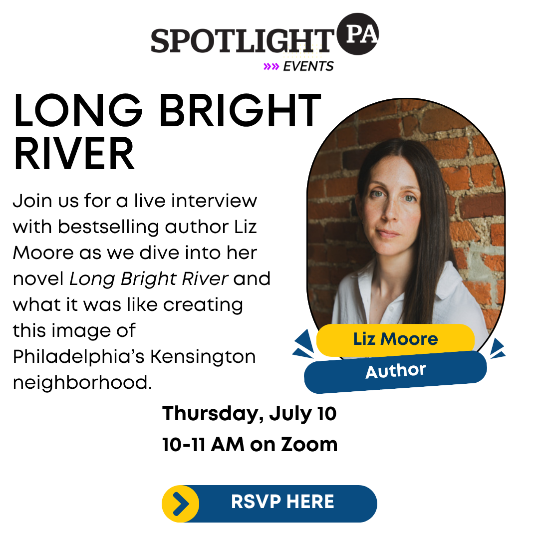 Join us Thursday, July 10 from 10-11am on Zoom for a live conversation with bestselling author Liz Moore as we dive into her hit novel “Long Bright River” and its TV adaption. Join us Thursday, July 10 from 10-11am on Zoom for a live conversation with bestselling author Liz Moore as we dive into her hit novel “Long Bright River” and its TV adaption.