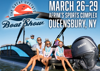 a promo image for the great upstate boat show
