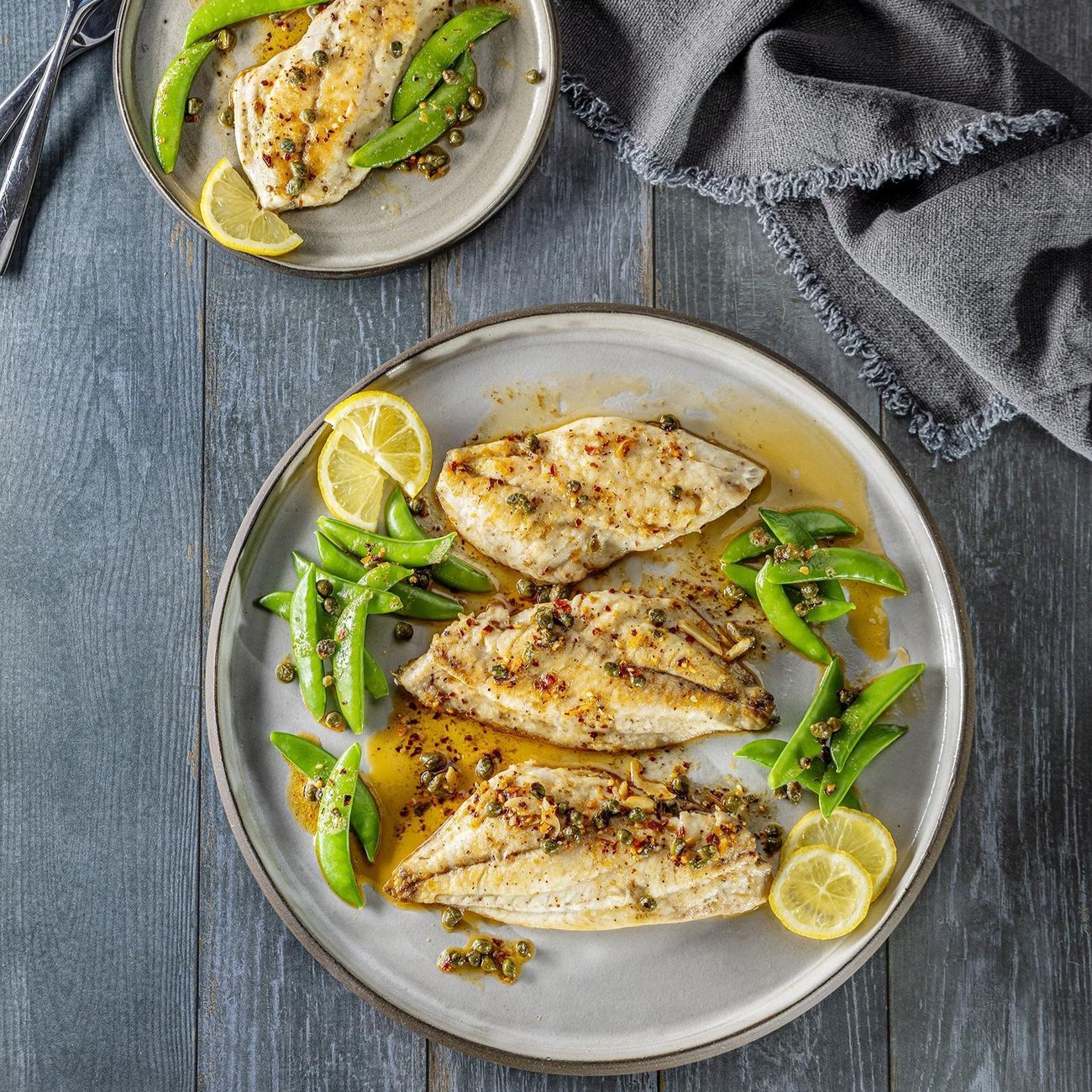 Scup Fillets With Lemon, Capers, and Chili Crunch