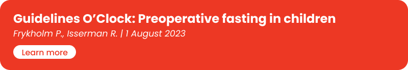 Preoperative fasting in children