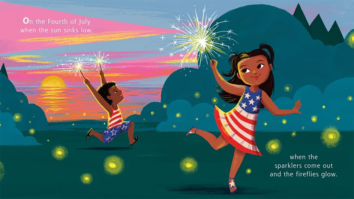 Book illustration from July 4 picture book