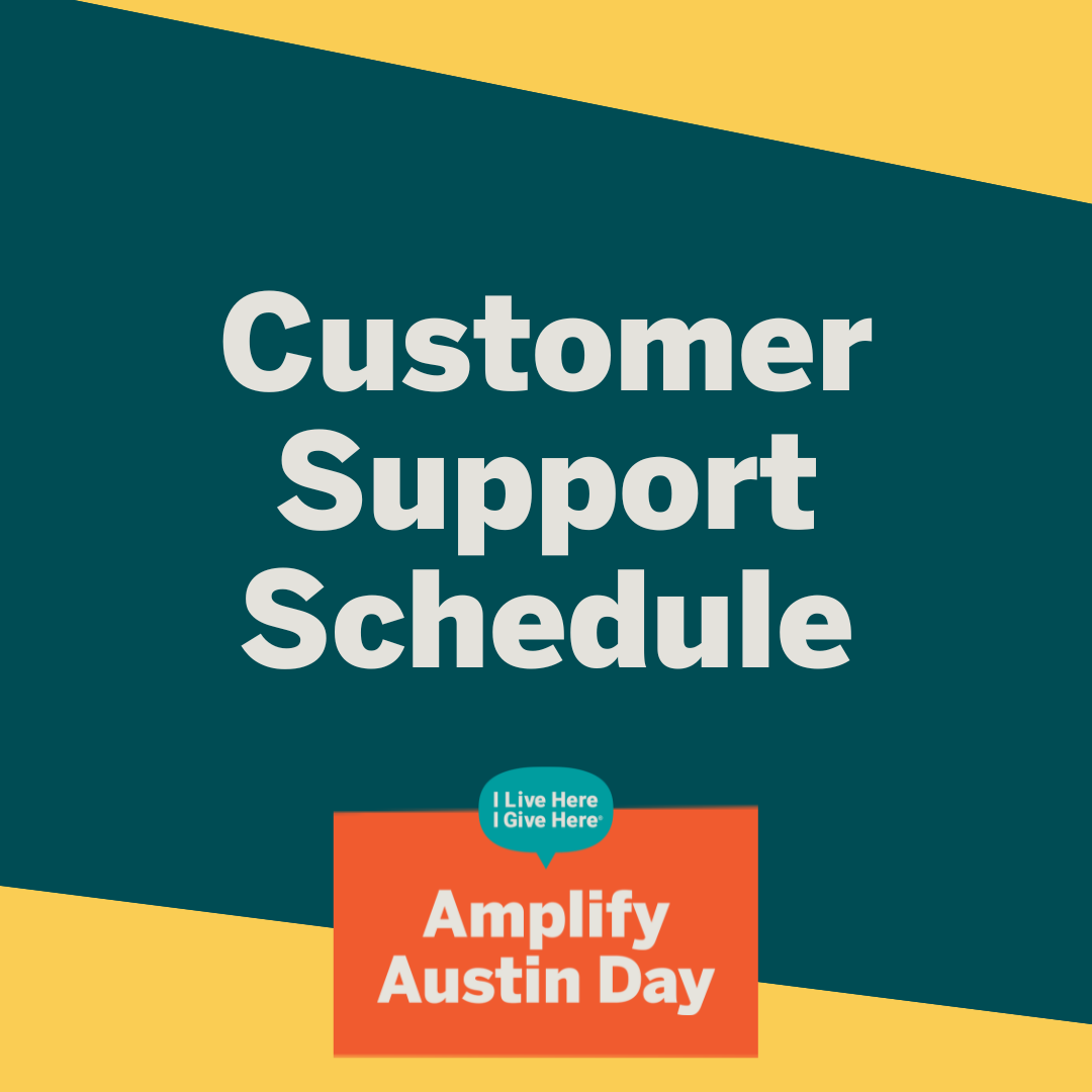 Customer Support Schedule