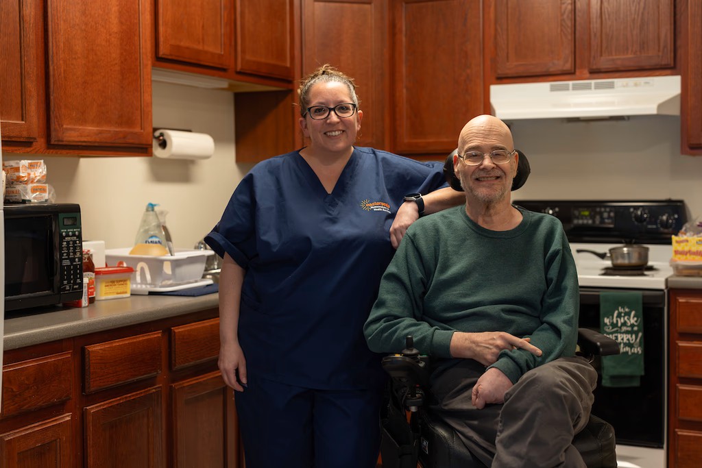 A participant going over the edge for Easterseals VT