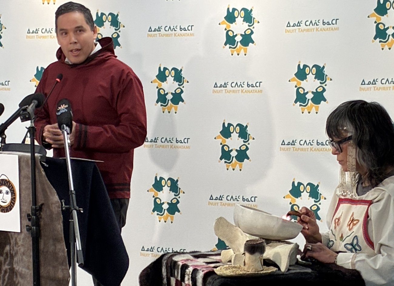 Photo from ITK's press conference in Ottawa, ON, announcing the location of Inuit Nunangat University