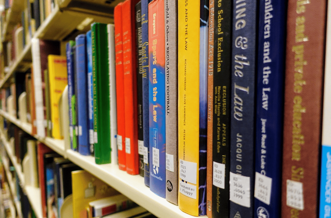 library shelf full of books