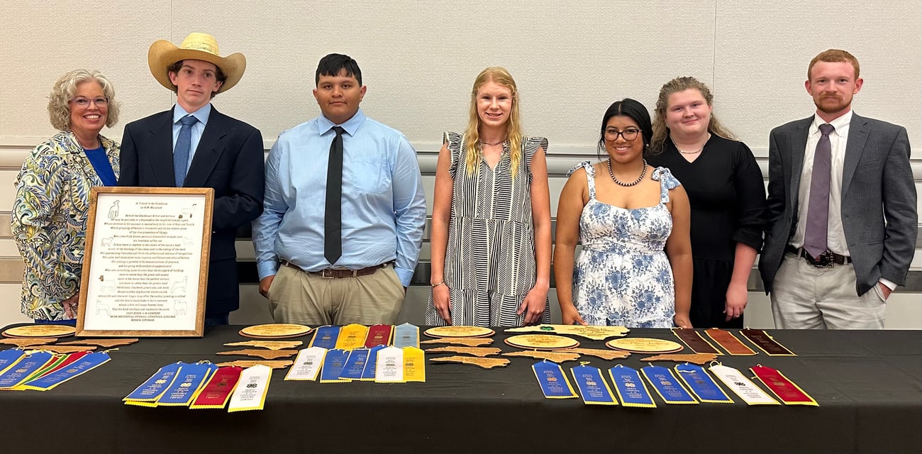 Photo of the 2025 Stokes-Rockingham Livestock Judging Team, April Bowman, Nate Bowman, Fortino Cruz-Castillo, Michelle Hartman, Ana McAuley, Chaney Leonard, Brandon Hartman Photo of the 2025 Stokes-Rockingham Livestock Judging Team, April Bowman, Nate Bowman, Fortino Cruz-Castillo, Michelle Hartman, Ana McAuley, Chaney Leonard, Brandon Hartman