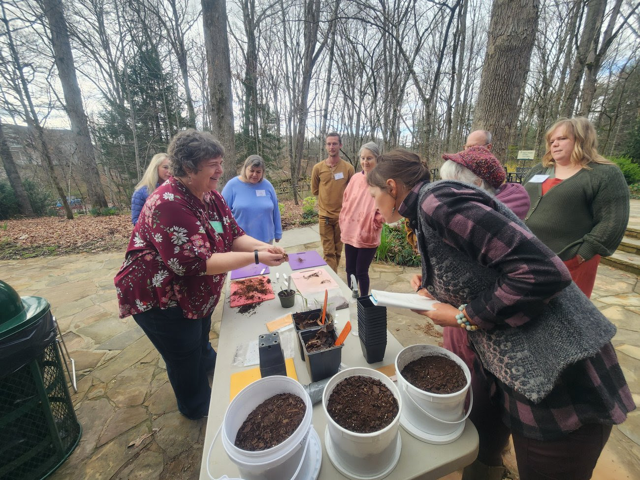 Jeanine Davis leads a workshop for students at Wild Herb Weekend
