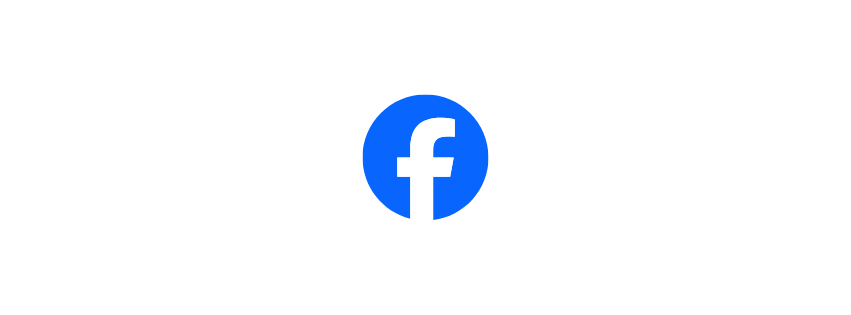 Facebook logo with blue round circle and a lowercase white F in front.