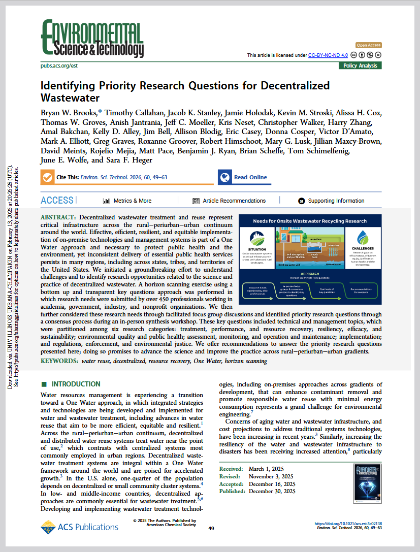 The front page of the research paper "Investigation of the Treatment of Drip Dispersal Onsite Septic Systems for the Removal of Selected Micro-Constituents and Contaminants of Emerging Concern," from the Massachusetts Department of Environmental Protection.