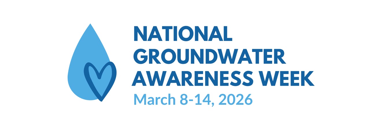 The logo for National Groundwater Awareness Week 2026. March 8-14, 2026.