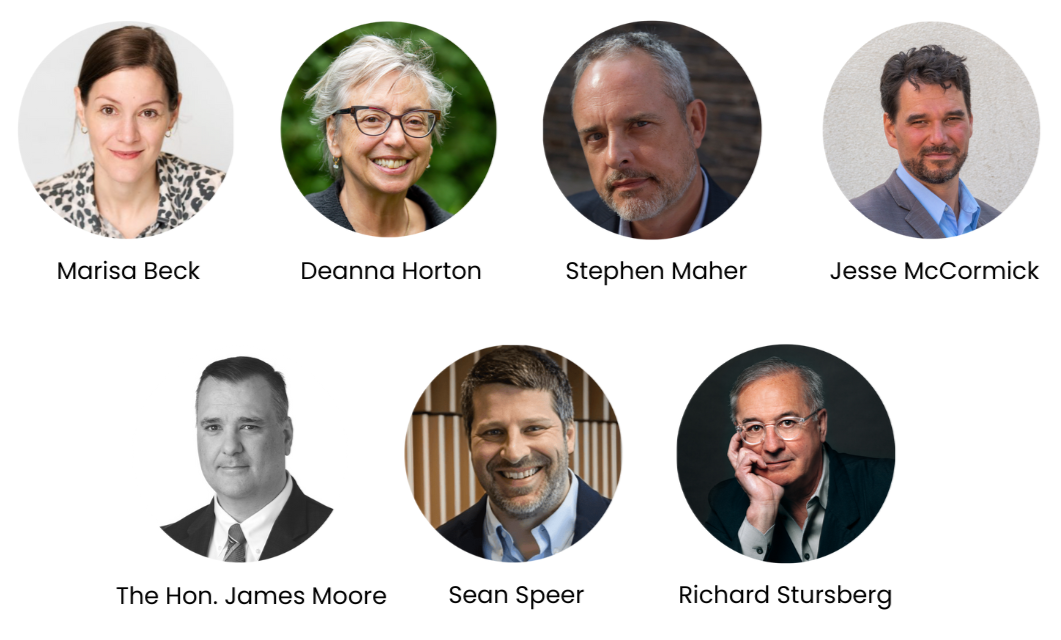 Images of Marisa Beck, Deanna Horton, Stephen Maher, Jesse McCormick, The Hon. James Moore, Sean Speer, Richard Stursberg Images of Marisa Beck, Deanna Horton, Stephen Maher, Jesse McCormick, The Hon. James Moore, Sean Speer, Richard Stursberg