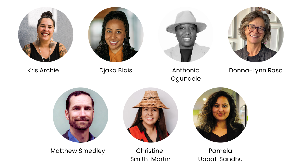 Images of Kris Archie, Djaka Blais, Anthonia Ogundele, Donna-Lynn Rosa, Matthew Smedley, Christine Smith-Martin, Pamela Uppal-Sandhu Images of Kris Archie, Djaka Blais, Anthonia Ogundele, Donna-Lynn Rosa, Matthew Smedley, Christine Smith-Martin, Pamela Uppal-Sandhu