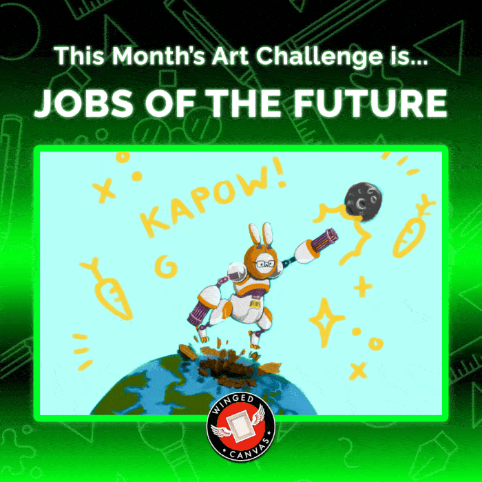 This month's art challenge is Jabs of the Future