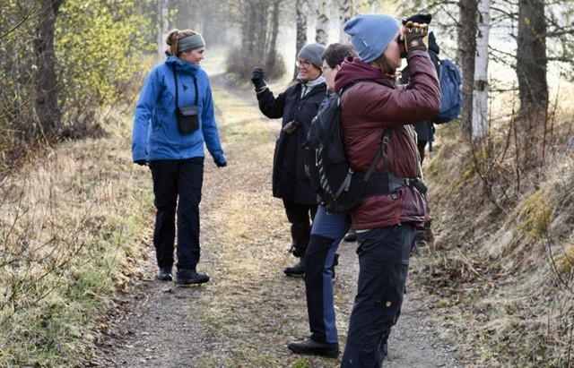 Foto från fjolårets fågelutflykt till Kläppaängarna, foto: Anders Forselius