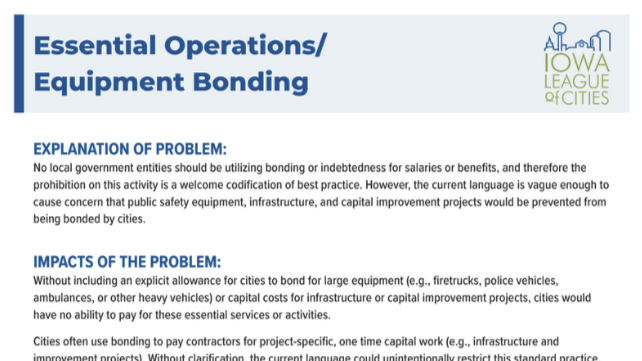Essential Operations and Bonding