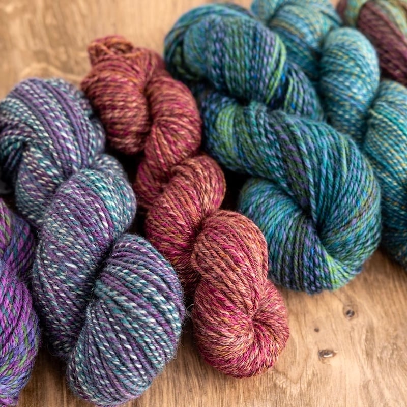 Handspun skeins by Kim McKenna Handspun skeins by Kim McKenna