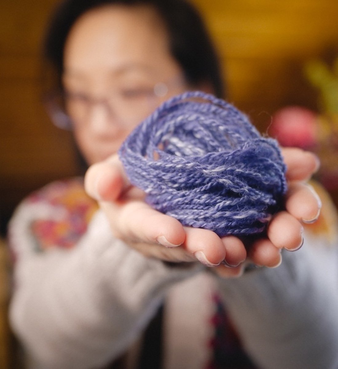 Finished handspun yarn