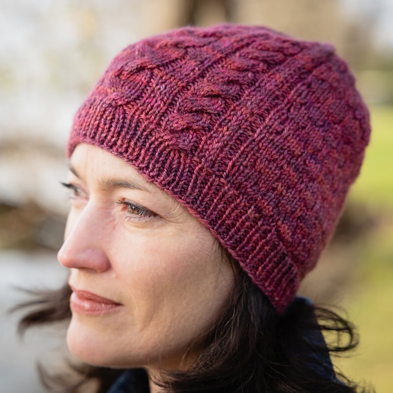 Horseshoe Bay hat project in Trifecta DK