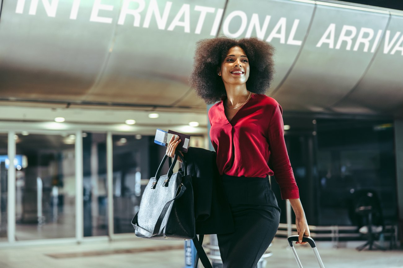 Business Woman traveling solo