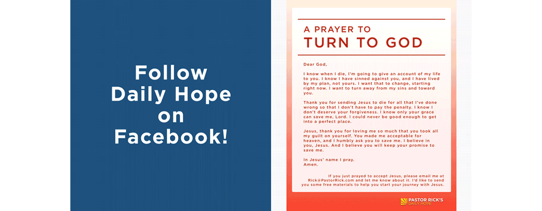 Follow Daily Hope on Facebook!