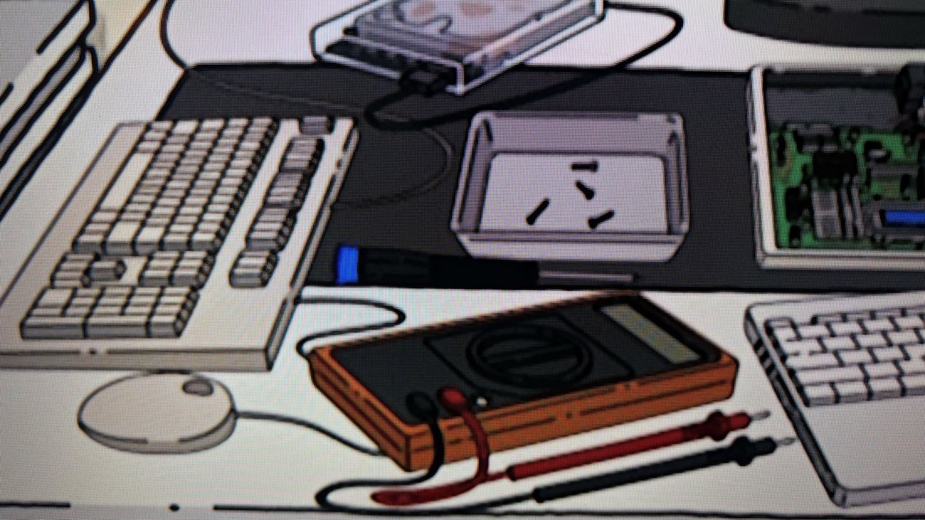 A zoomed in view of the screenshot, showing a suspiciously familiar blue and black fixed-blade driver.