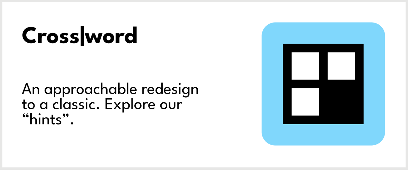 Play our daily crossword puzzle