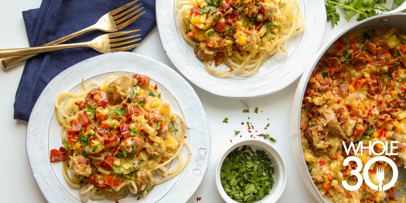 Whole30 Hot Dogs with Crunchy Dill Pickle Slaw