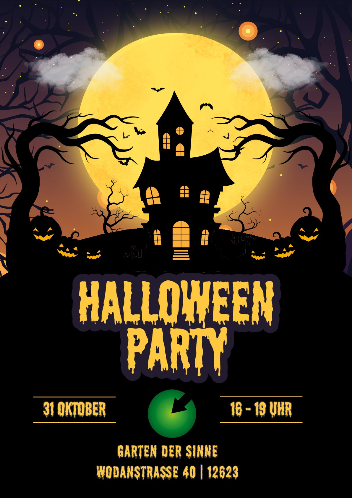 Flyer zur Halloweenparty 