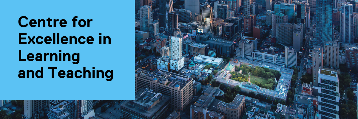 An aerial view of campus.