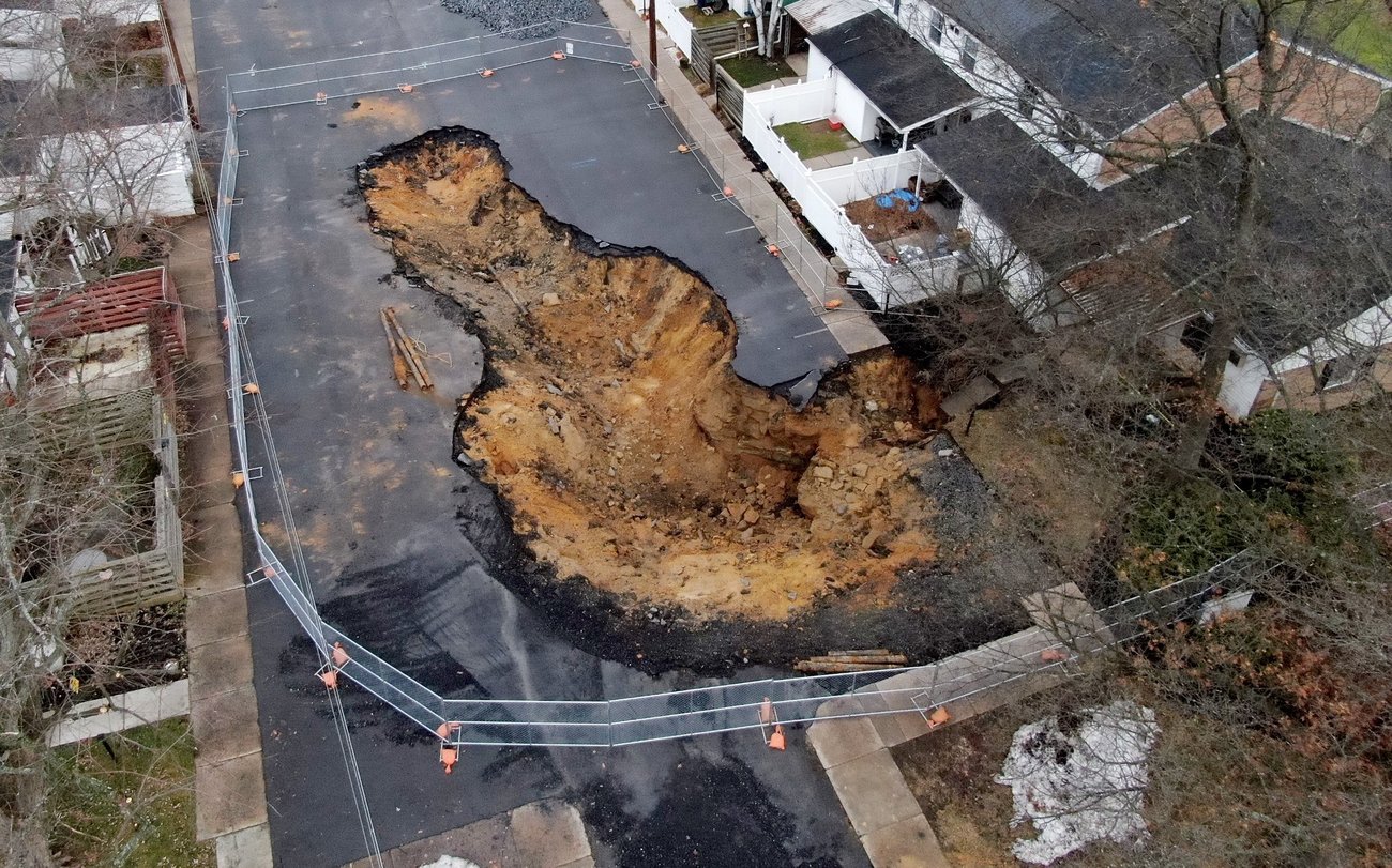 A sinkhole in Patton Township