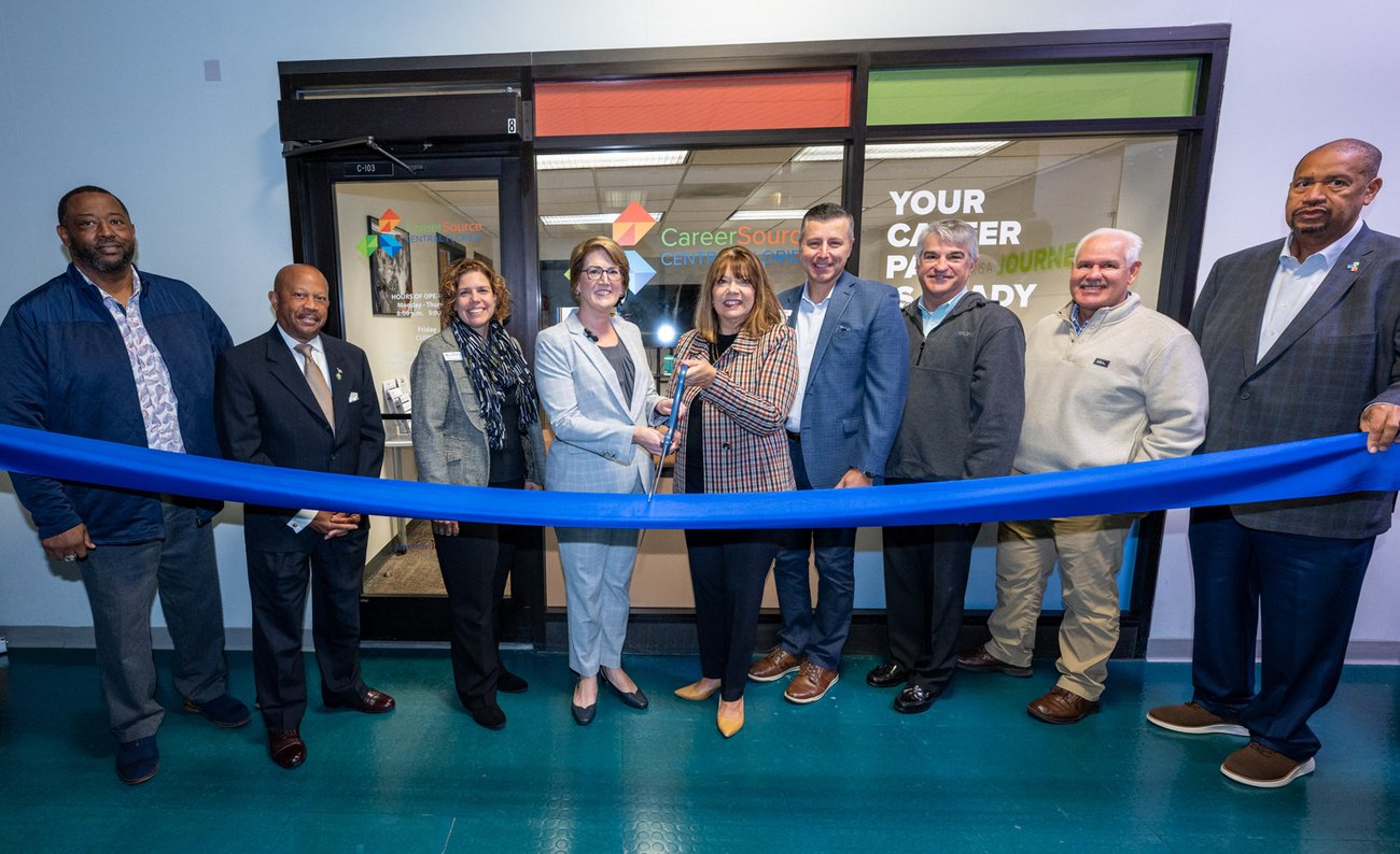 Careersource staff at ribbon cutting Careersource staff at ribbon cutting
