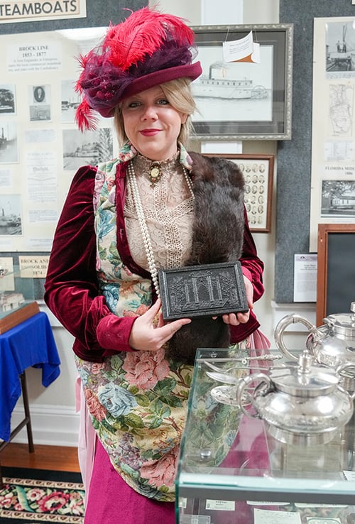 woman dressed in historic costume