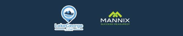 lakegeorge.com and mannix marketing logos