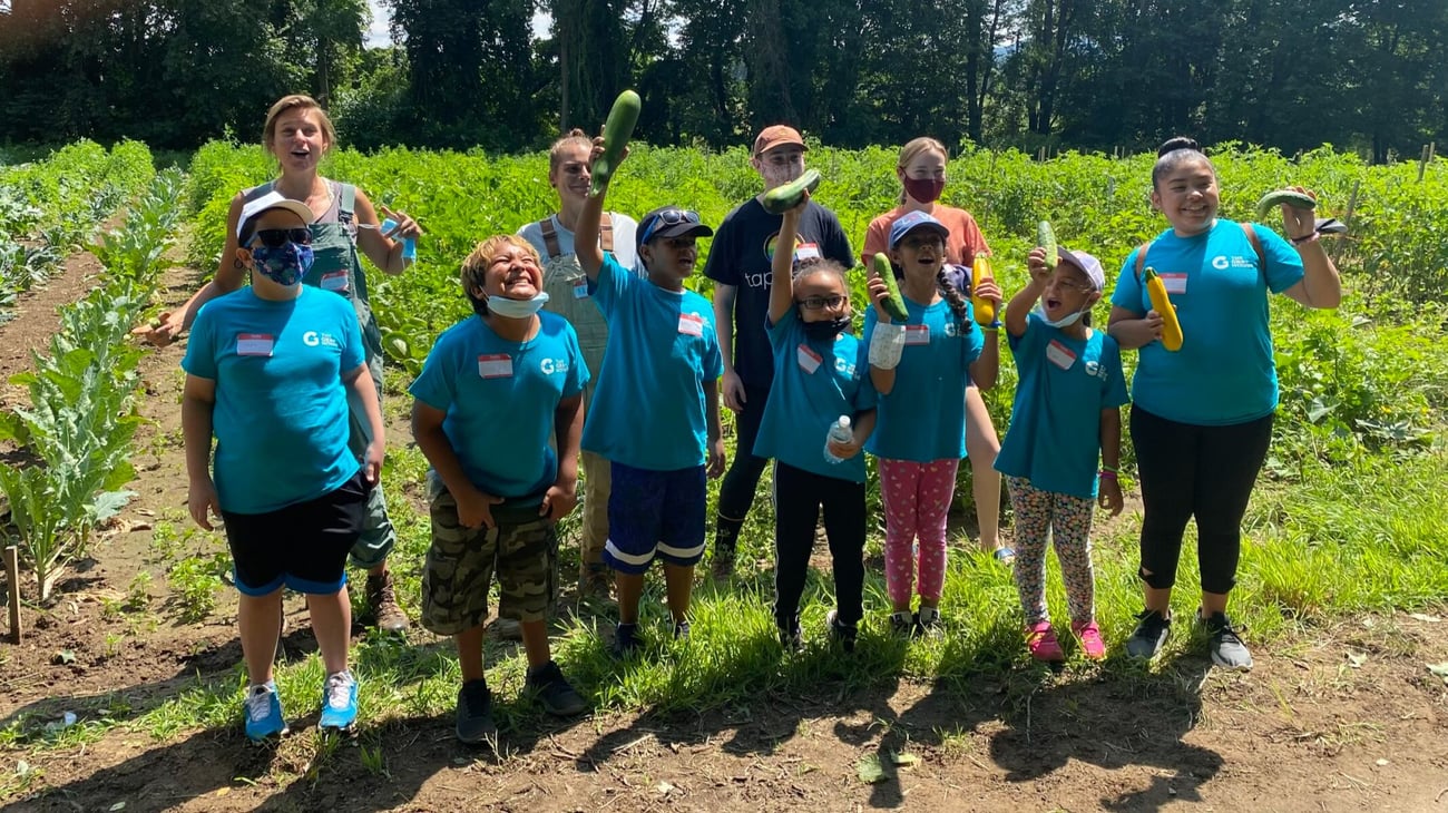 students learning about land stewardship