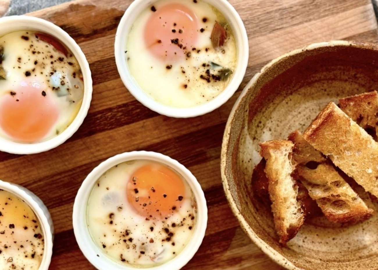 Veggie-Packed Baked Eggs