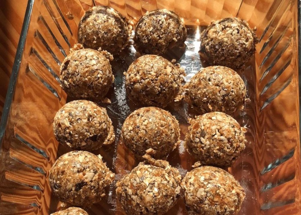 Cranberry, Pecan, and Cherry Raw Energy Bites