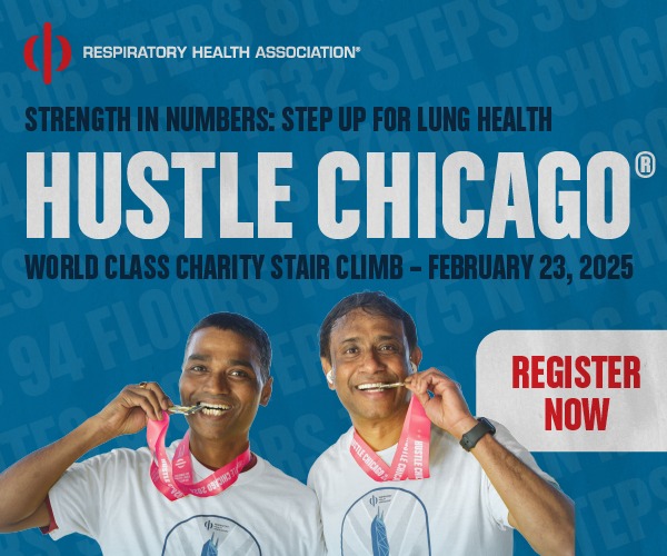 Ad: Respiratory Healt Association: Hustle Chicago, register now!