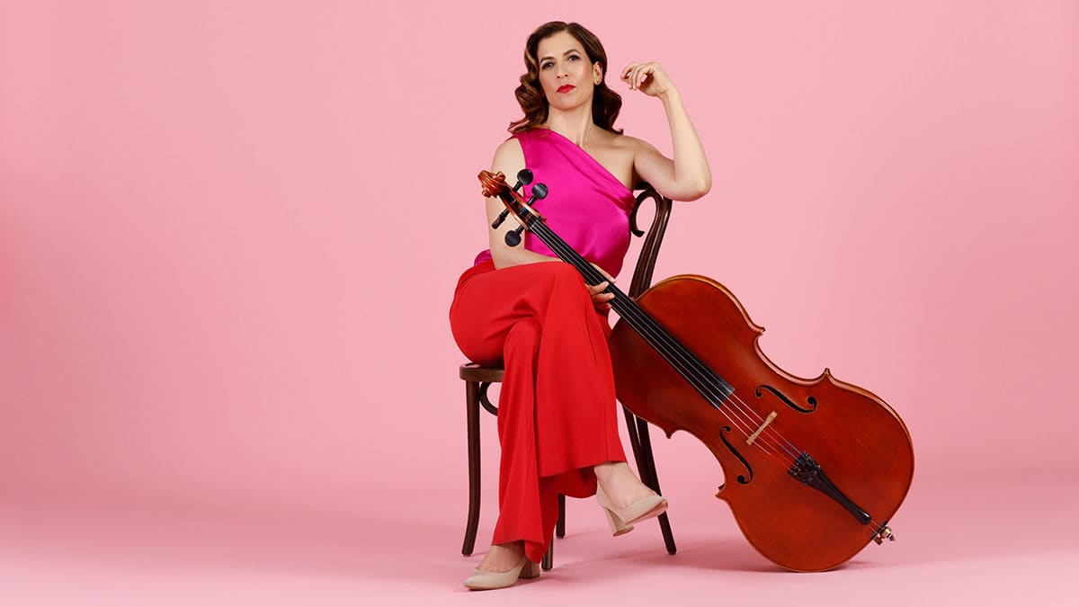 Inbal Segev sits with her cello Inbal Segev sits with her cello