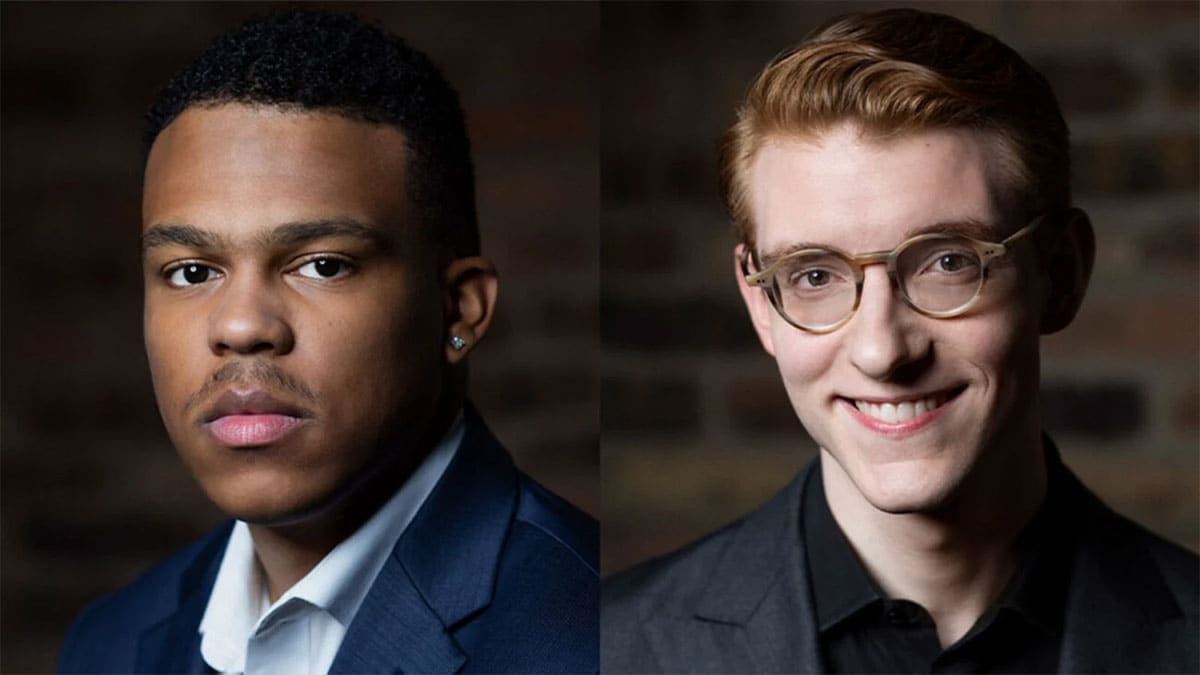 Composite photo of Travon D. Walker and pianist Michael Banwarth Composite photo of Travon D. Walker and pianist Michael Banwarth