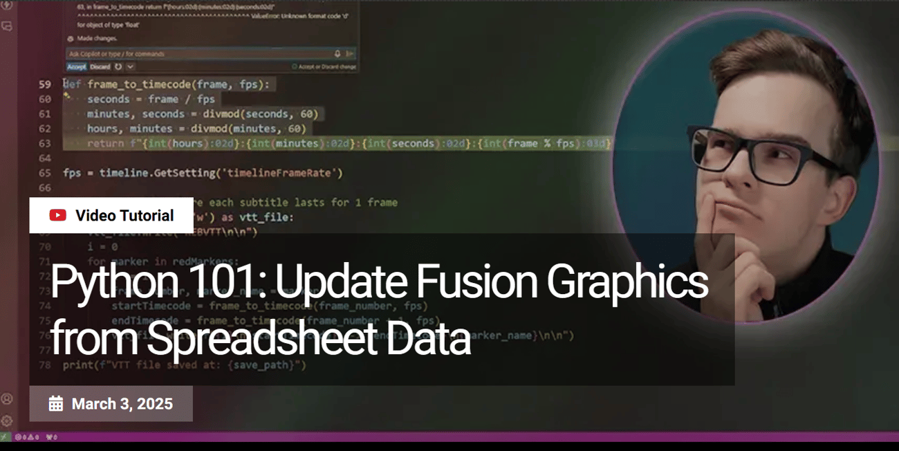 Python 101: Update Fusion Graphics from Spreadsheet Data