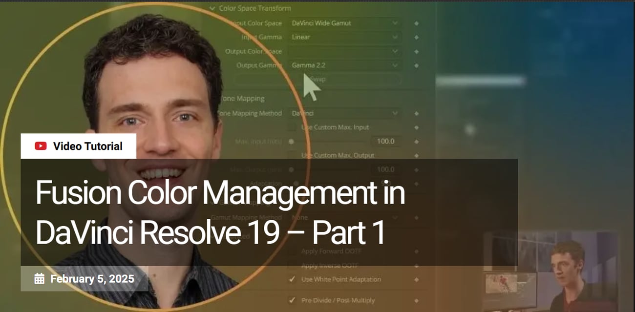 Fusion Color Management in DaVinci Resolve 19 – Part 1