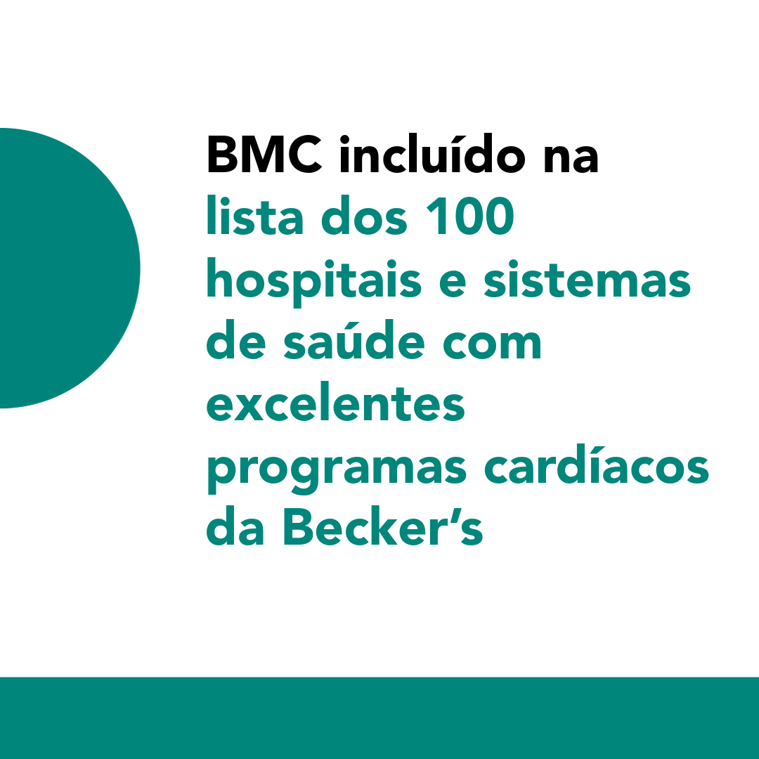 BMC reconhecido pela Becker’s Healthcare por excelência em cuidados cardíacos
