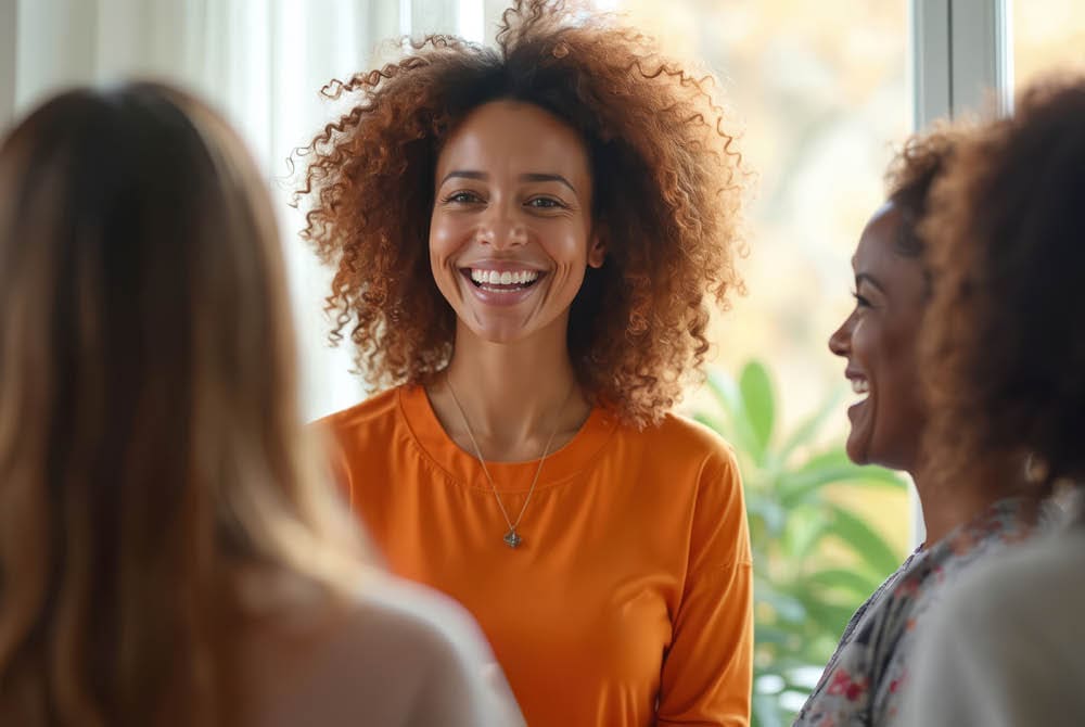Woman smiling